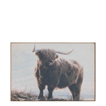 Billede m. tyr og naturramme