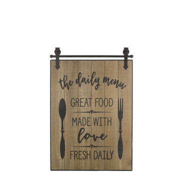 Skilt The daily menu
