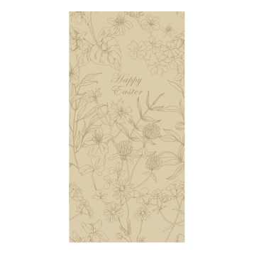 Serviet m. blomster Happy Easter