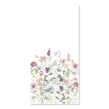 Serviet m. grøftekantsblomster