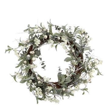Wreath w. berries & snow
