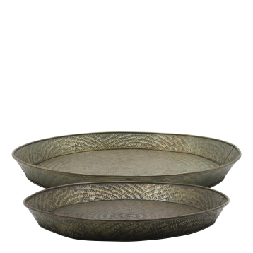 Tray w. pattern set of 2