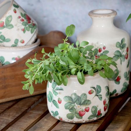 Fraises Planter w. strawberries