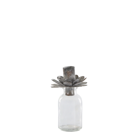 Support De Lampe à Thé En Verre Berserks – Motif Daisy – Avec Bougie – Neuf