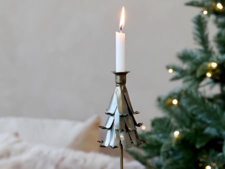 Bougeoir suspendu Osier naturel - Sapin de Noël