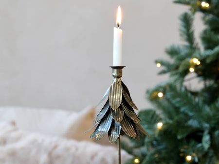 Kerzenhalter Weihnachtsbaum mit Spieß für Spitzkerzen