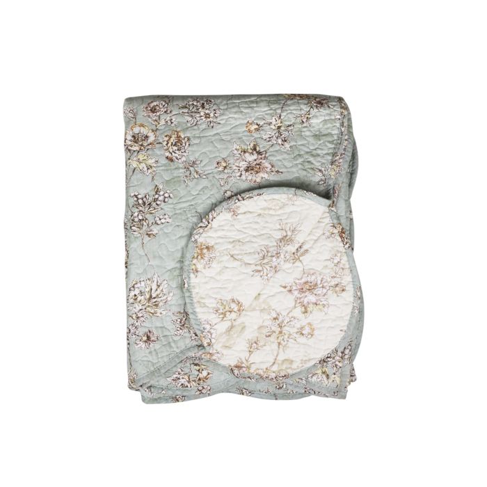 Quilt m. Blumen 