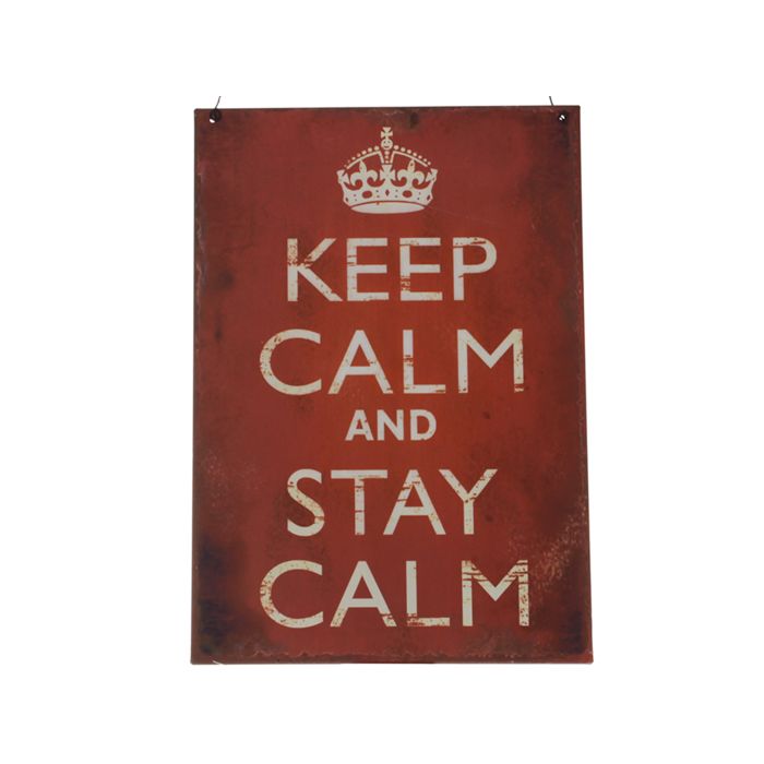 Schild "Keep calm" 