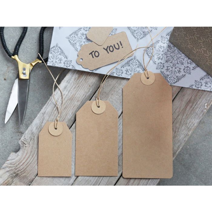 Manila Cadeau Tag avec corde 500 pcs