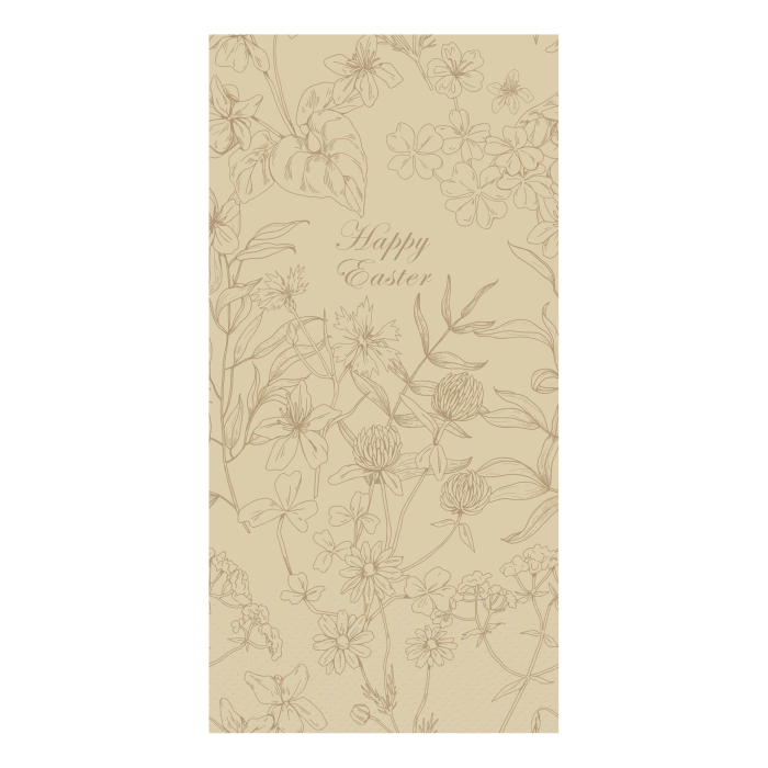 Serviet m. blomster Happy Easter