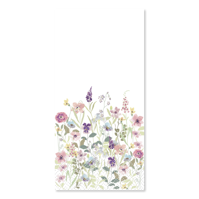 Serviet m. grøftekantsblomster
