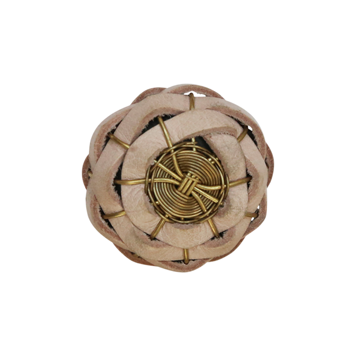 Knob w. light leather