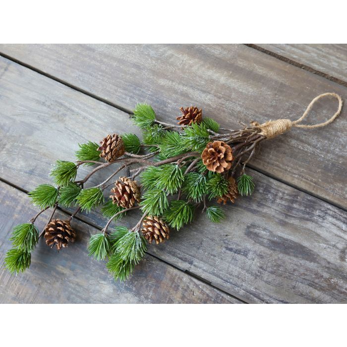 Fleur Cedar Branch w. cones for hanging