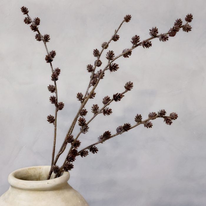 Fleur Branch w. pine cones & glitter