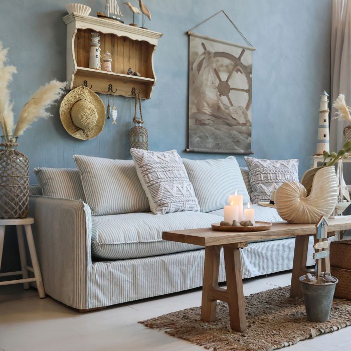 Malo Sofa i hør m. 5 puder