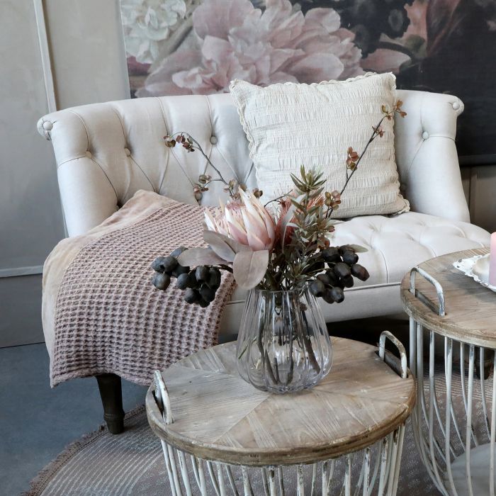 Fransk Sofa i hørstof 2. pers