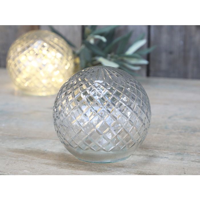 Glas Kugle m. diamantudskæring