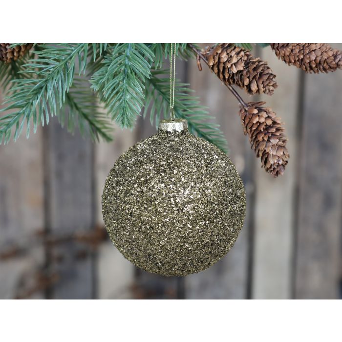 Weihnachtskugel m. glitzer