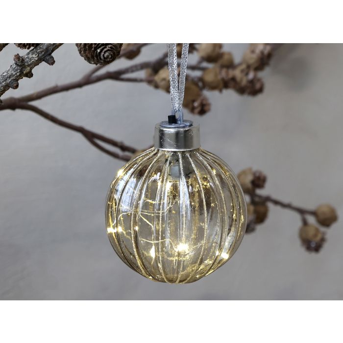 Kugle m. glimmer LED