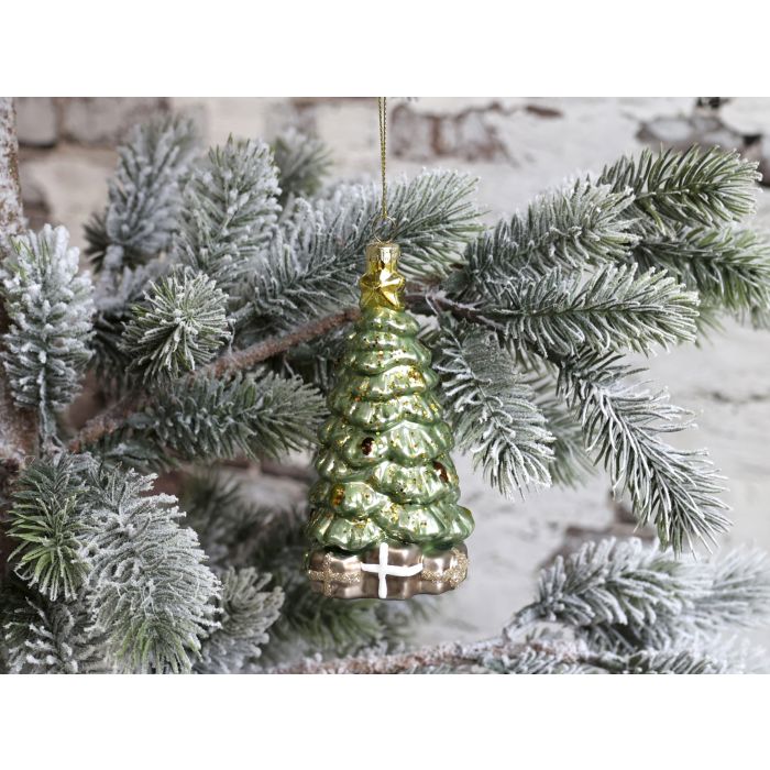 Weihnachtsbaum m. Geschenk zum aufhängen