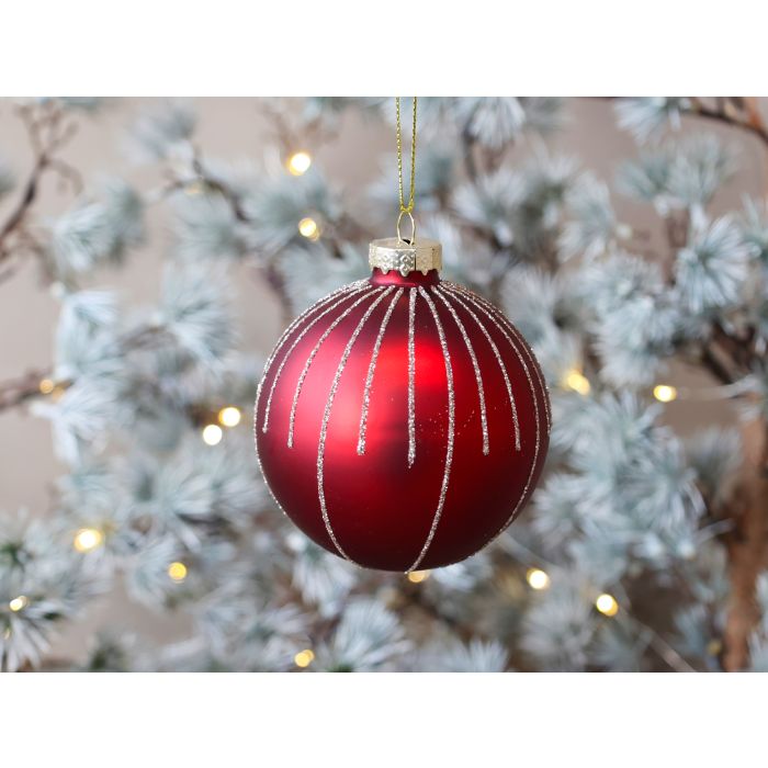 Weihnachtskugel mit glitzer