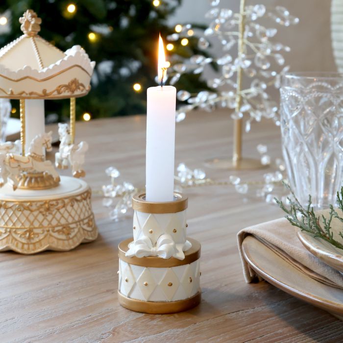 Noël Candlestick w. bow