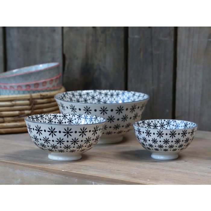 Ancien Bol café au lait avec étoiles s/3