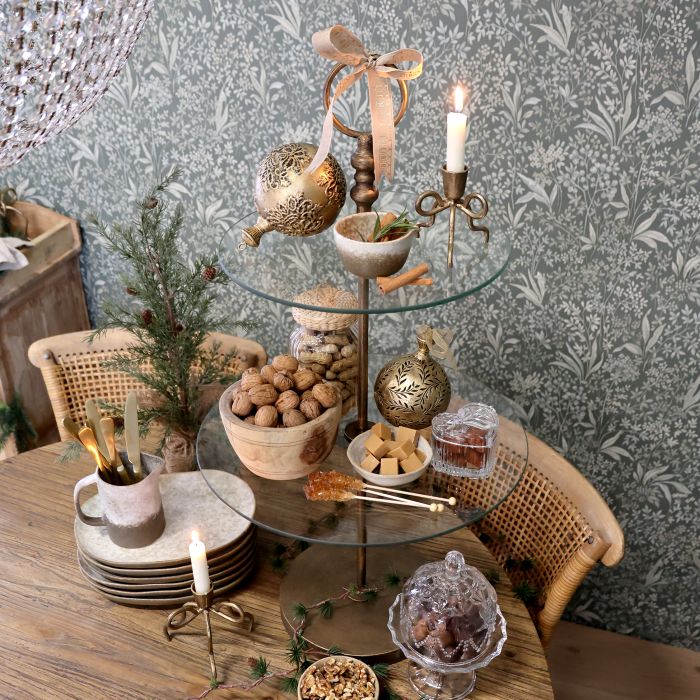 Etagere m. 2 glasfade