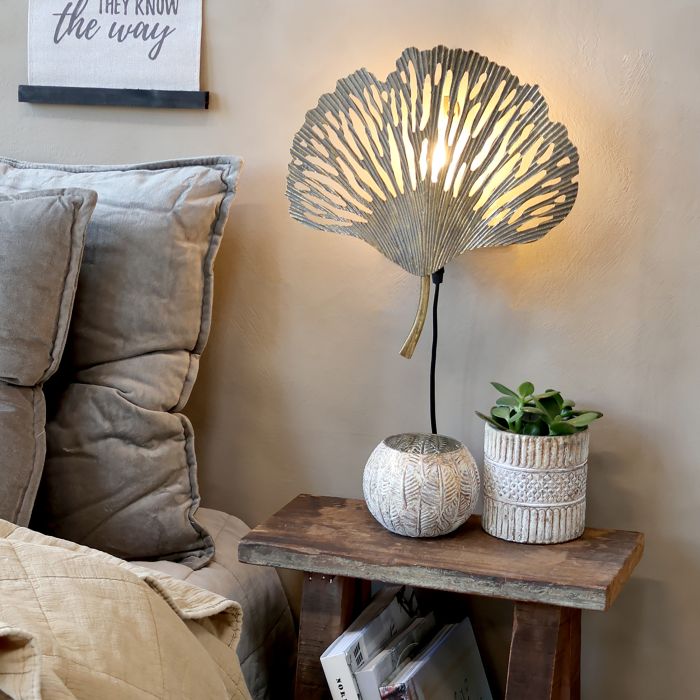 Lampe til væg m. blad