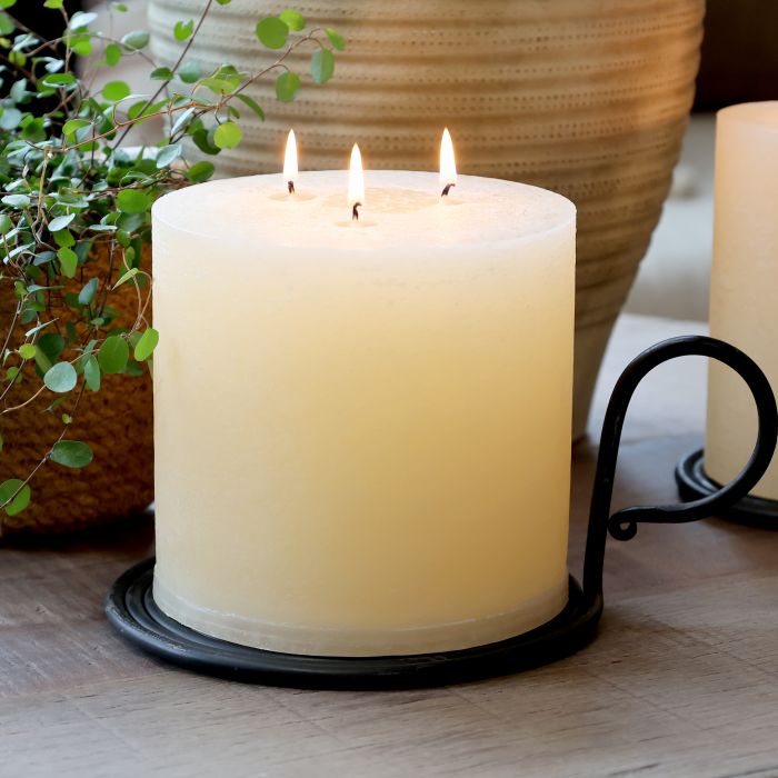 Chamberstick for pillar candle