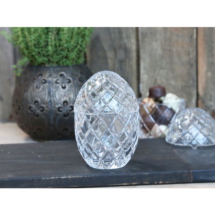 Glas Æg m. låg
