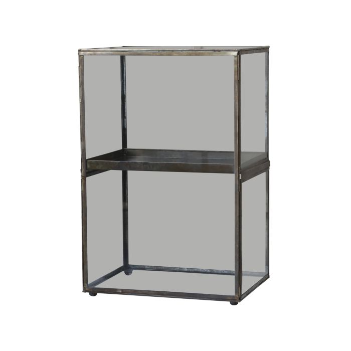 Display i glas m. udtagelig bakke