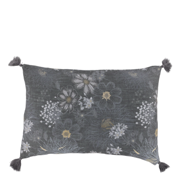 Aix Taie d’oreiller avec balais et motif floral