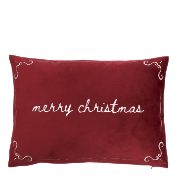 Aix Pudebetræk m. Merry Christmas-broderi