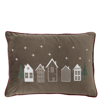 Aix Pudebetræk m. broderede huse