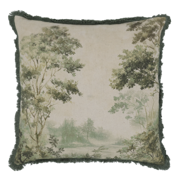 Aix Pillowcase w. fringes & print