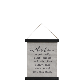 Leinwandbild zum Aufhängen mit Text