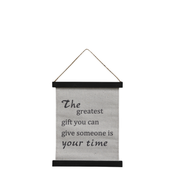 Leinwandbild zum Aufhängen mit Text