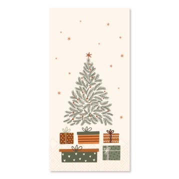 Napkin w. Christmas tree & presents