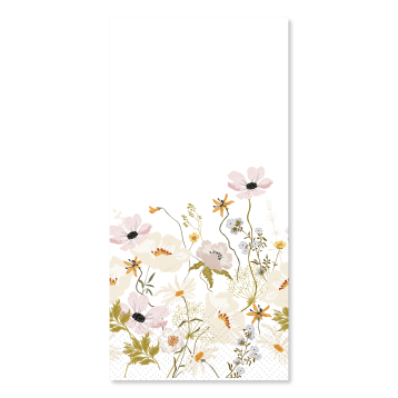 Serviet m. grøftekantsblomster