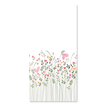 Serviet m. grøftekantsblomster