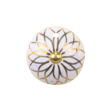 Knob w. brass pattern