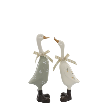 Gänse mit Schleifen Set von 2