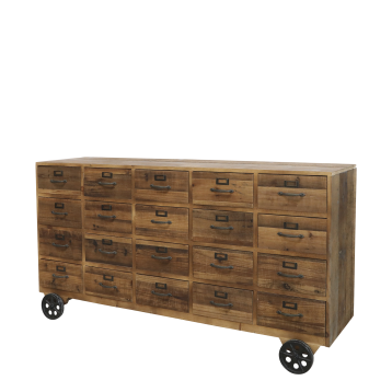 Grocery Counter on wheels w. 20 drawers