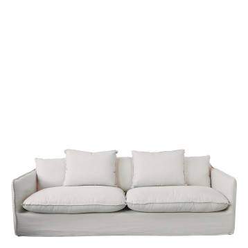 Malo Sofa in linen w. 5 pillows