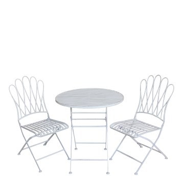 Table Bistro set a. 2 chaises et 1 table