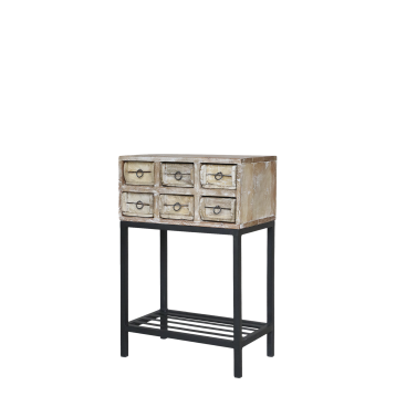 Grimaud Side Table w. 6 brick moulds & 1 shelf