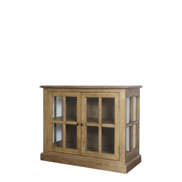 Marseille Vitrinenschrank mit 2 Türen und Regalen