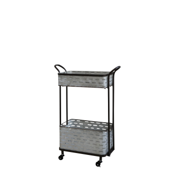 Cart on wheels w. 2 trays