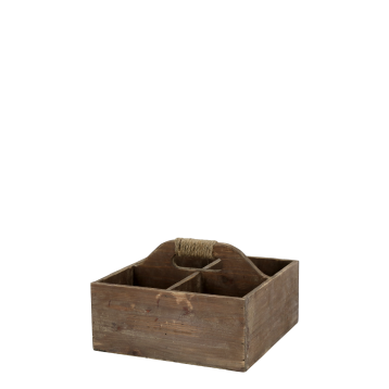 Kasten mit Handgriff und 4 Fächern